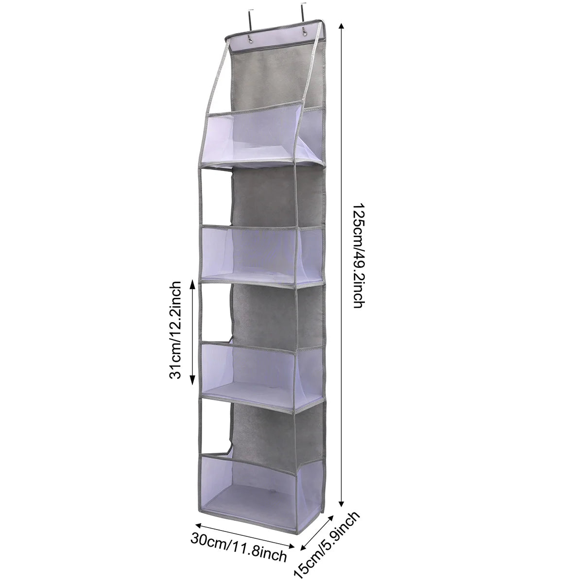 4/6 Layer Over-the-Door Hanging Organizer – Wall Storage for Bathroom, Closet, Nursery, or Bedroom