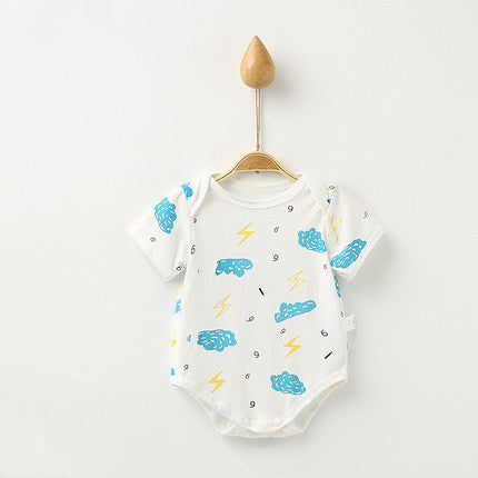 Children's Clothes Short Sleeve Khaki Triangle Climbing One Piece