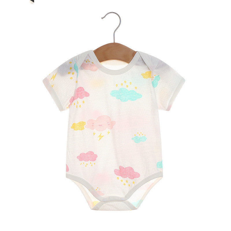Children's Clothes Short Sleeve Khaki Triangle Climbing One Piece