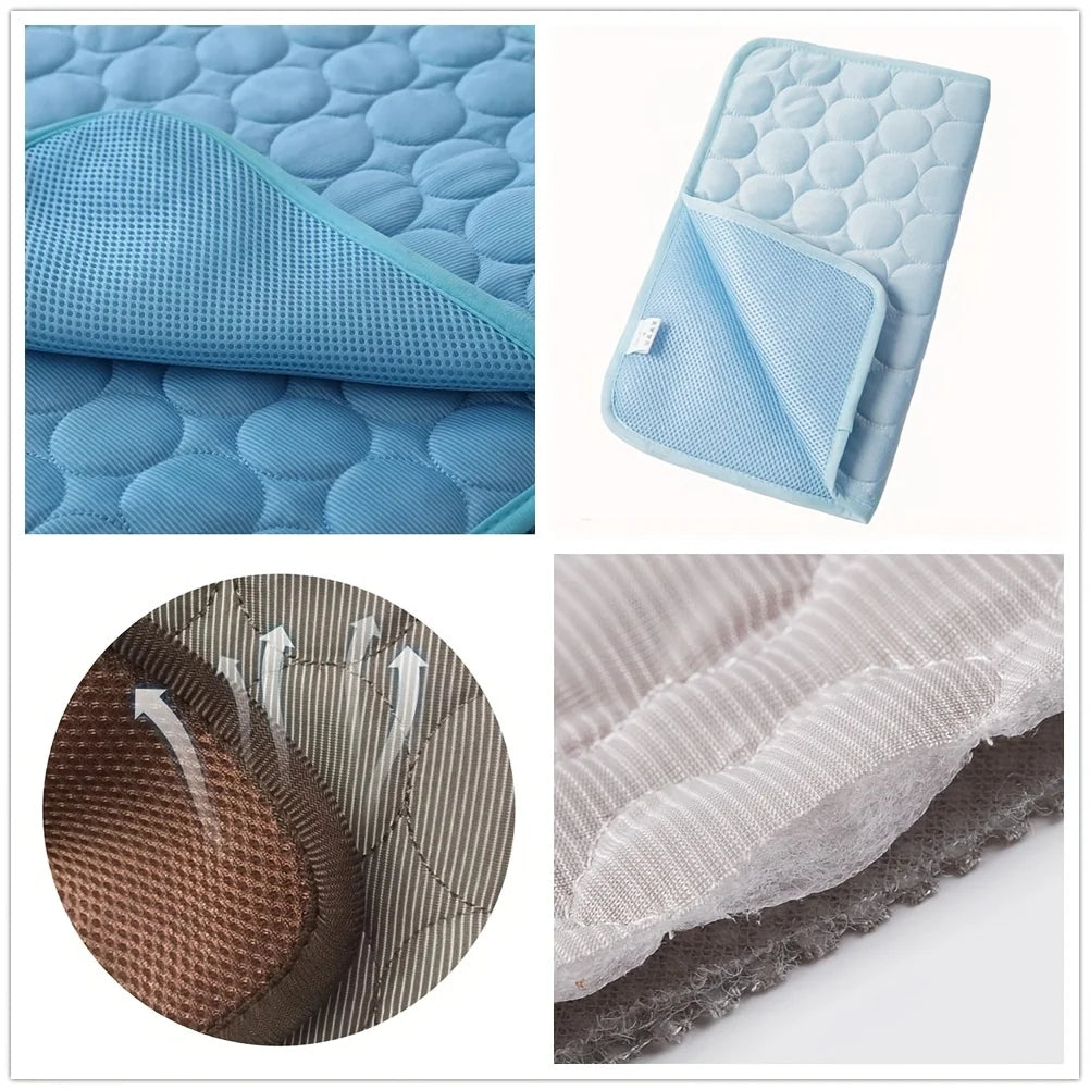 Dog & Cat Cooling Mat – Extra Large Summer Pet Cooling Bed & Ice Pad Blanket