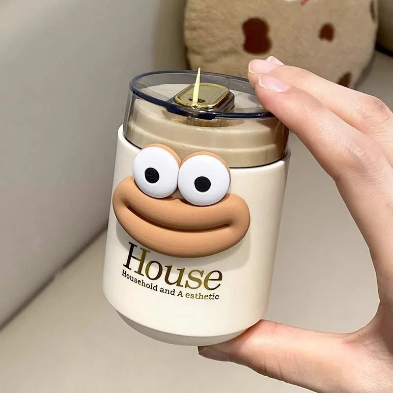 Creative Automatic Pop-up Toothpick Storage Box – Push-Type Toothpick Holder for Home, Living & Dining Room