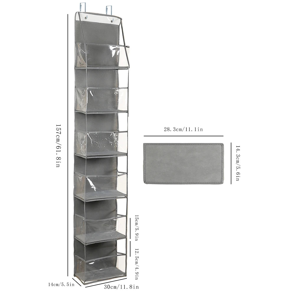 4/6 Layer Over-the-Door Hanging Organizer – Wall Storage for Bathroom, Closet, Nursery, or Bedroom