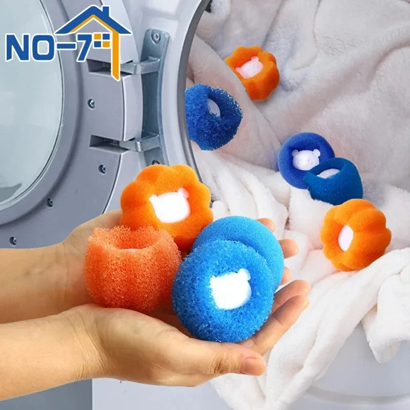 Reusable Laundry Balls Pet Hair Collector โ Washing Machine Lint & Fur Remover for Clothes