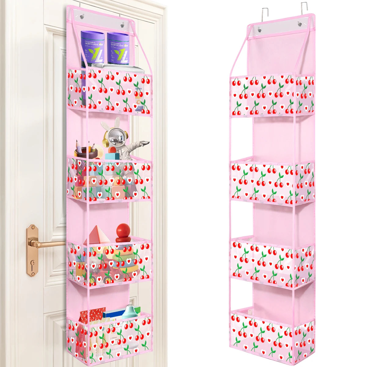 4/6 Layer Over-the-Door Hanging Organizer – Wall Storage for Bathroom, Closet, Nursery, or Bedroom