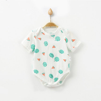 Children's Clothes Short Sleeve Khaki Triangle Climbing One Piece
