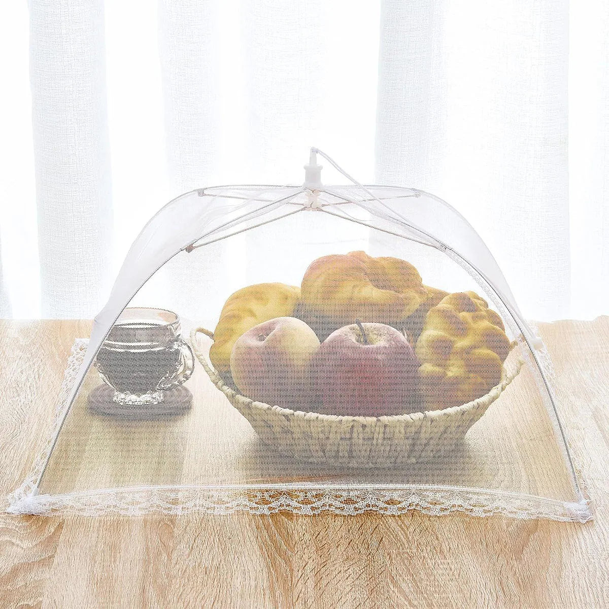 Food Cover Mesh – Folding, Washable, Insect-Proof Table Cover for Home & Kitchen