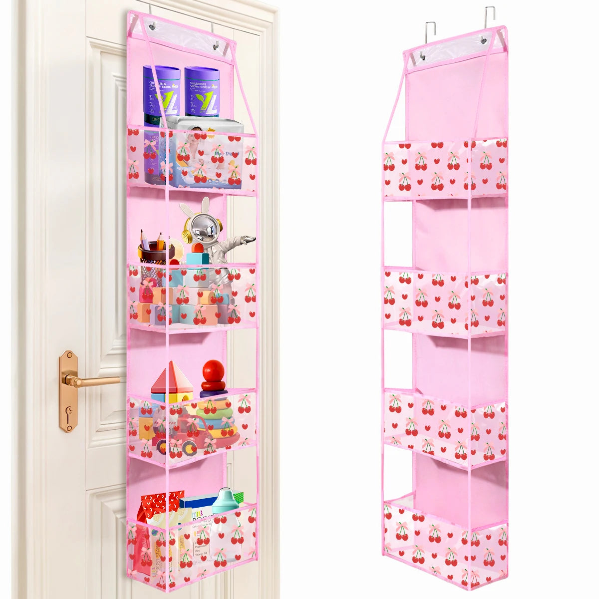 4/6 Layer Over-the-Door Hanging Organizer – Wall Storage for Bathroom, Closet, Nursery, or Bedroom