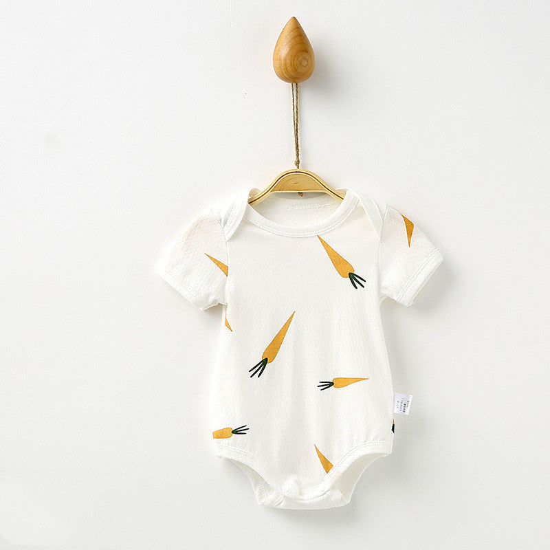 Children's Clothes Short Sleeve Khaki Triangle Climbing One Piece