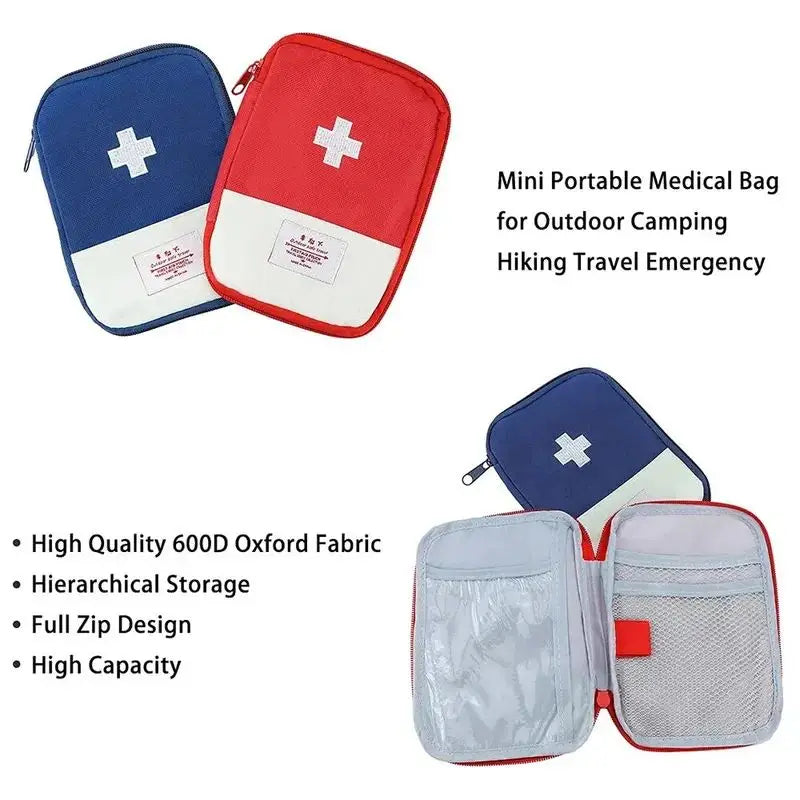First Aid Kit Pouch – Home Medicine Storage & Emergency Survival Bag for Outdoor Travel and Rescue