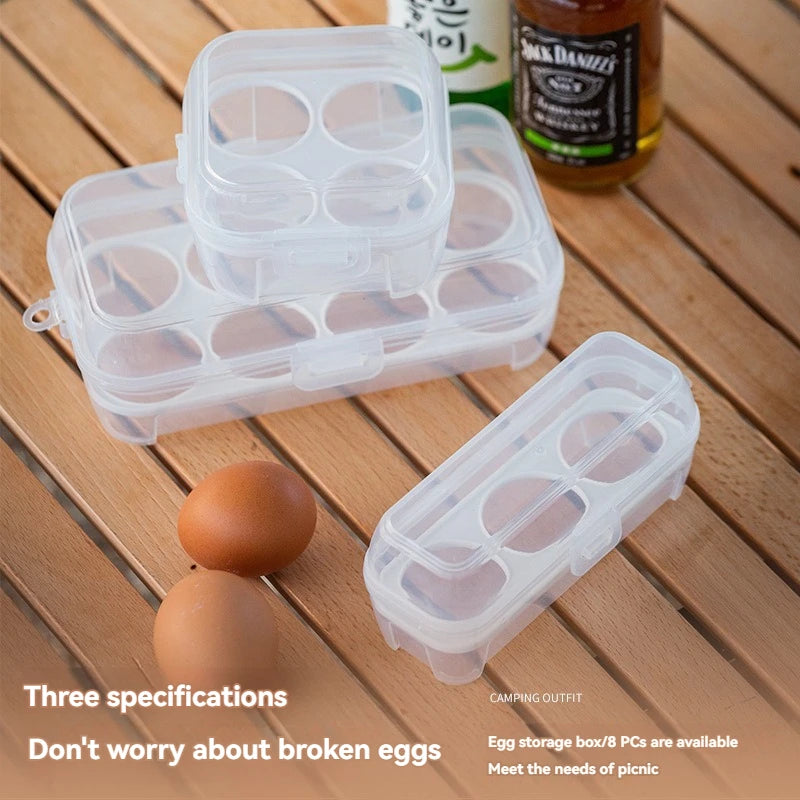 Outdoor Shockproof Egg Storage Box – Portable Shatterproof Plastic Egg Tray for Camping, Travel & Home Use