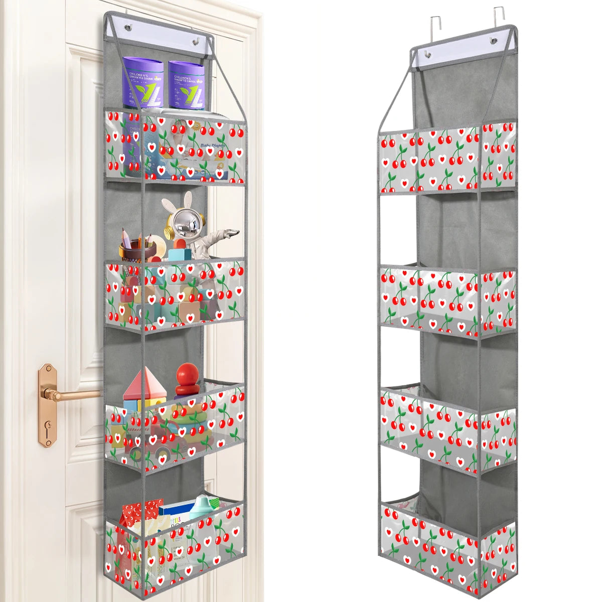 4/6 Layer Over-the-Door Hanging Organizer – Wall Storage for Bathroom, Closet, Nursery, or Bedroom