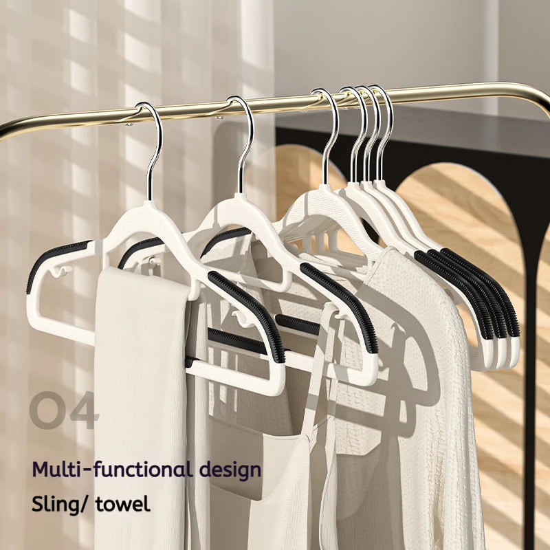 10Pcs Anti-Slip Wet & Dry Multifunctional Hangers β Durable Clothes Hangers for Wardrobe & Laundry Use