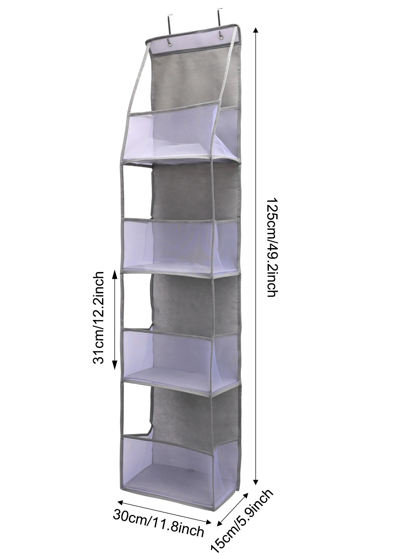 4/6 Layer Over-the-Door Hanging Organizer – Wall Storage for Bathroom, Closet, Nursery, or Bedroom