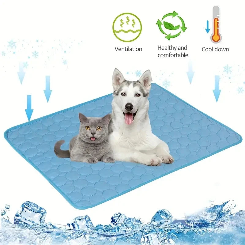 Dog & Cat Cooling Mat – Extra Large Summer Pet Cooling Bed & Ice Pad Blanket