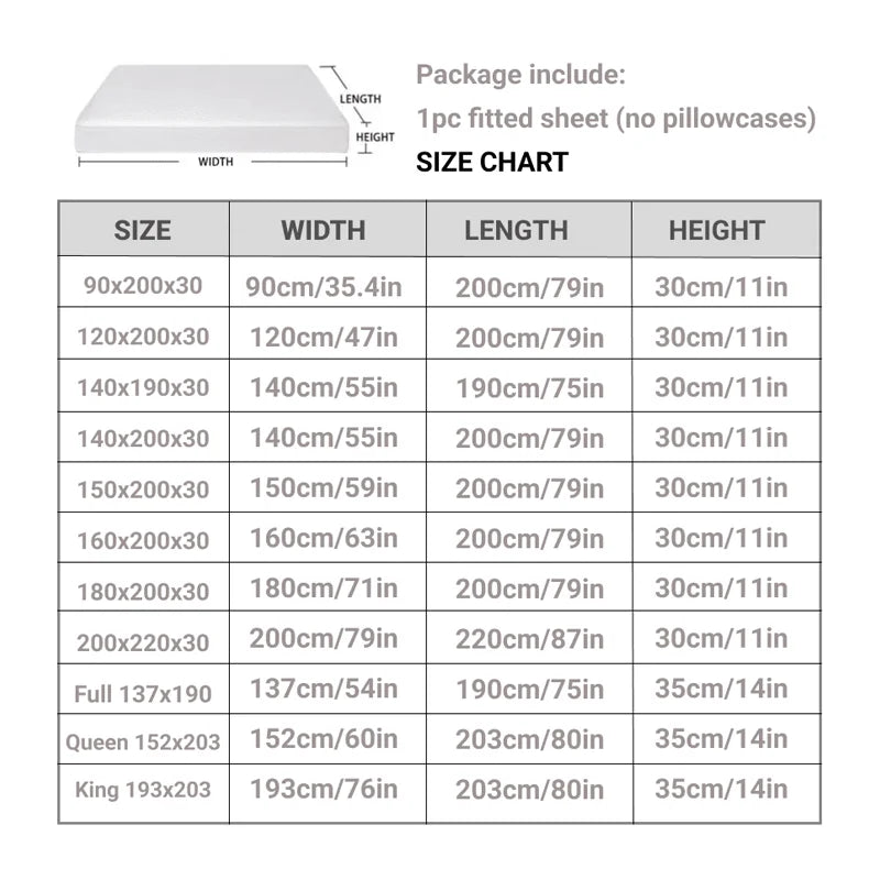 Waterproof Throw Mattress Cover & Fitted Sheet – Mattress Protector in Gray & White, Multi-Size (Single, Double, 140cm, 160cm)