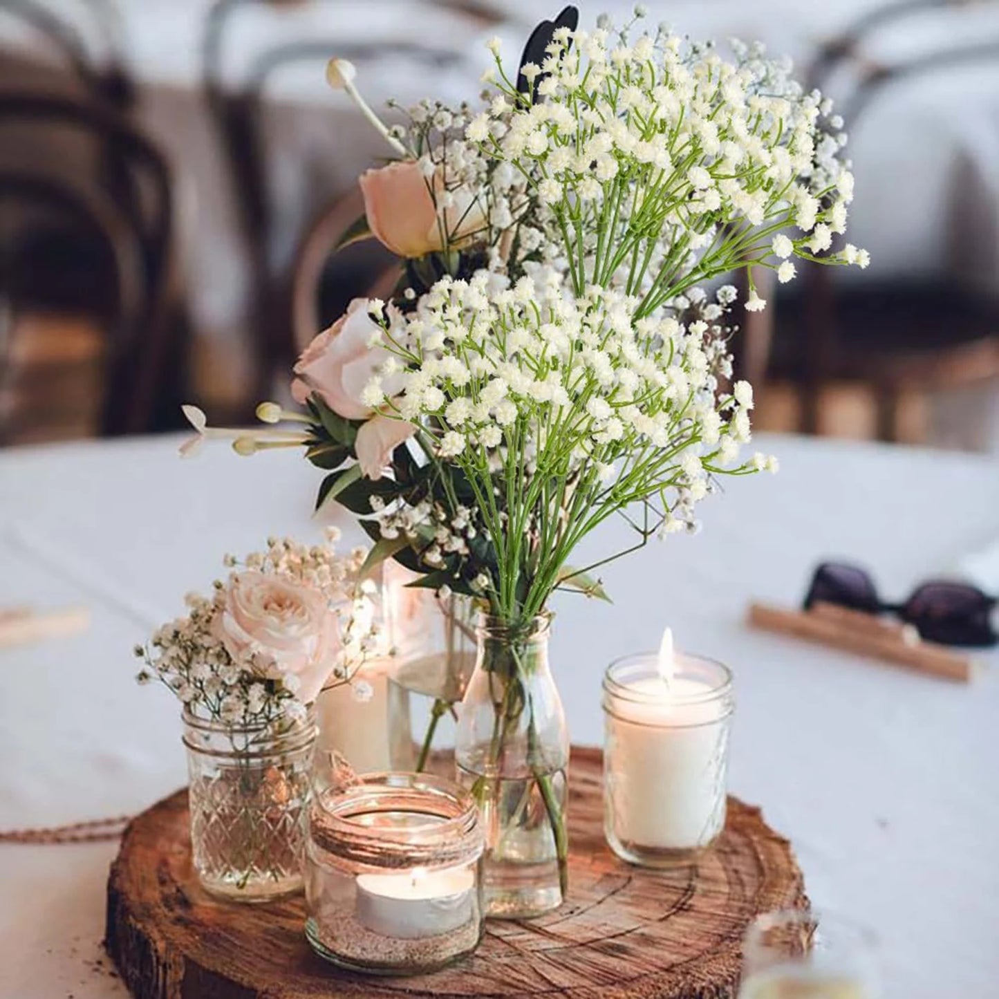 Artificial Plastic Gypsophila Flowers – Outdoor Garden, Wedding Bridal Bouquet & DIY Party Decor