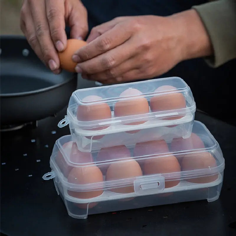 Outdoor Shockproof Egg Storage Box – Portable Shatterproof Plastic Egg Tray for Camping, Travel & Home Use
