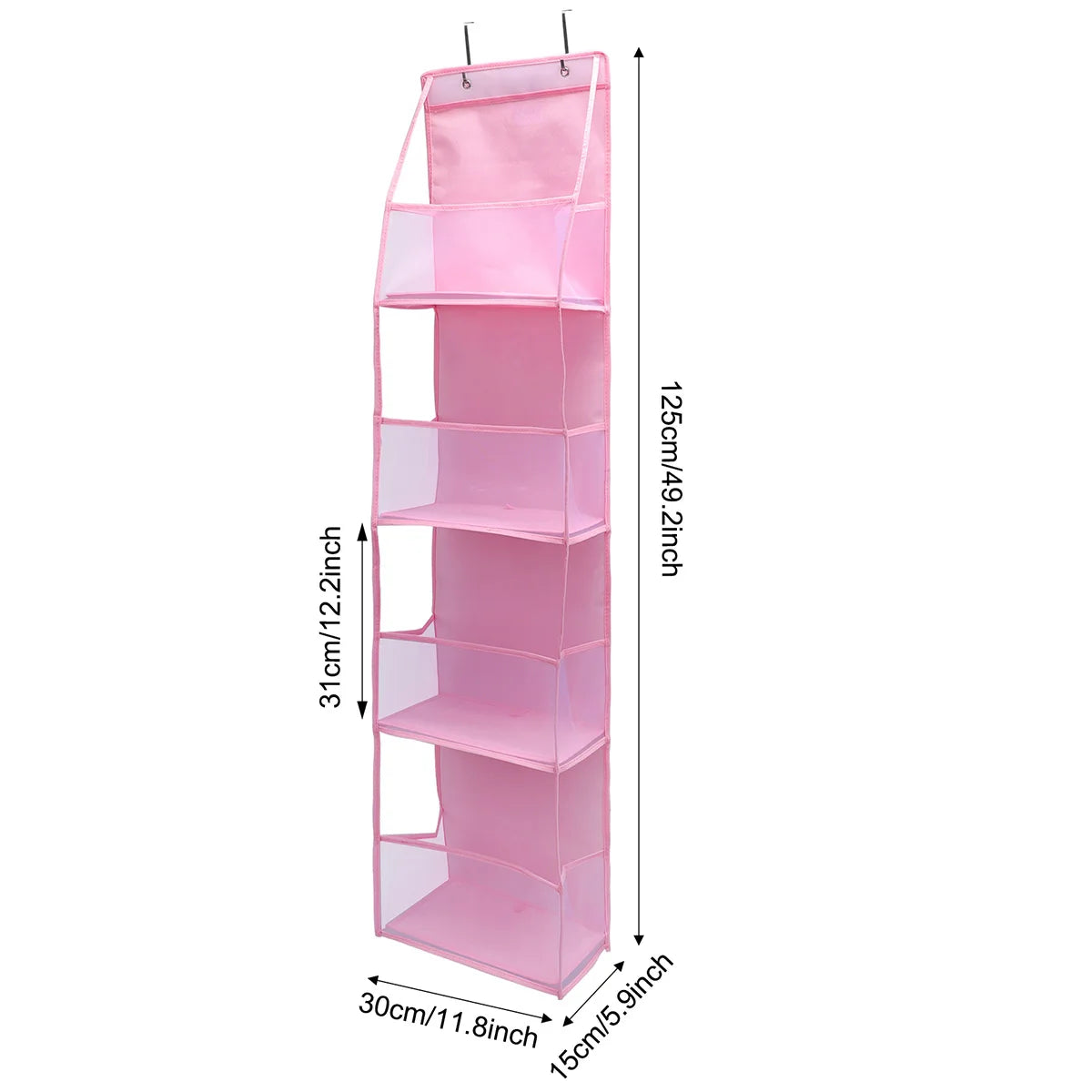 4/6 Layer Over-the-Door Hanging Organizer – Wall Storage for Bathroom, Closet, Nursery, or Bedroom