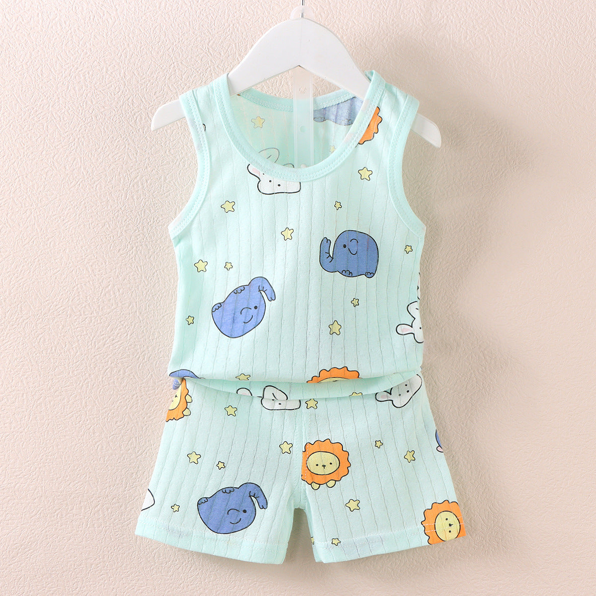 Fashion Children's Sleeveless Vest Shorts Set