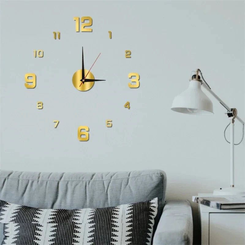 Luminous Digital DIY Stereoscopic Wall Clock – Silent, Modern Home Decoration for Living Room & Bedroom