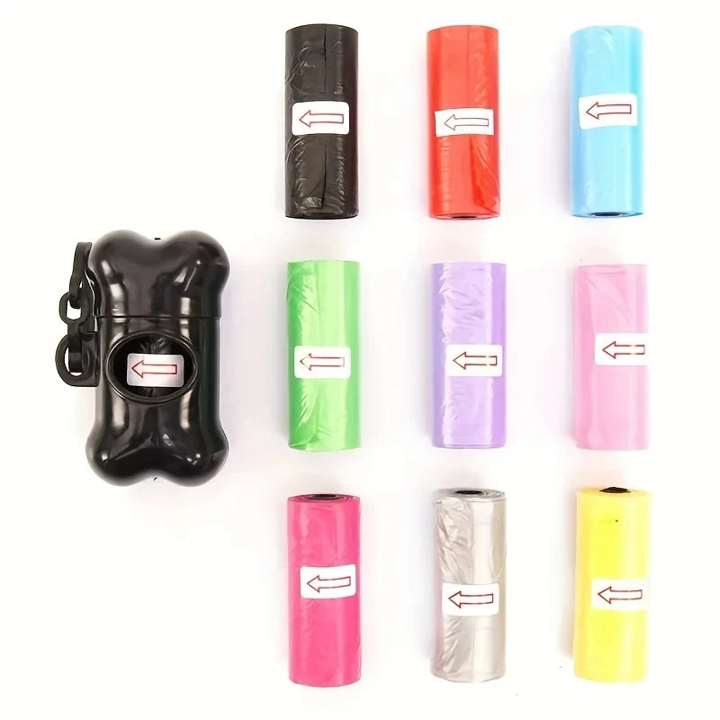 Dog Poop Bags – Leakproof & Eco-Friendly Pet Waste Bags (15 Bags/Roll, Outdoor Cleaning Refill)