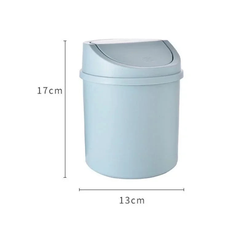 Mini Desktop Bin with Cover – Small Trash Can for Bedroom, Office Desk & Workspace Organization