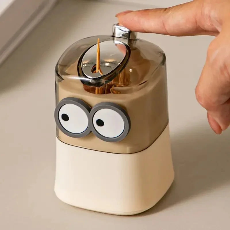 Creative Automatic Pop-up Toothpick Storage Box – Push-Type Toothpick Holder for Home, Living & Dining Room