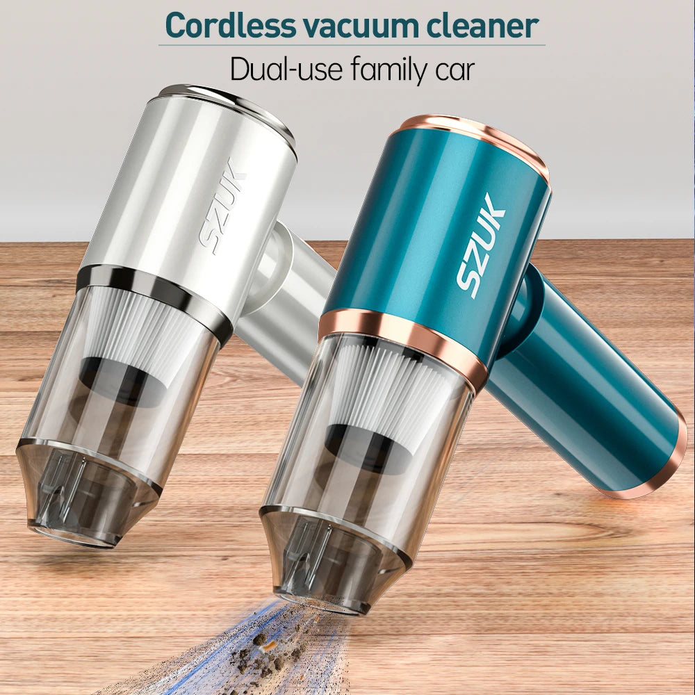 SZUK Wireless Handheld Car Vacuum Cleaner – Strong Suction Portable Mini Vacuum for Car, Home & Keyboard