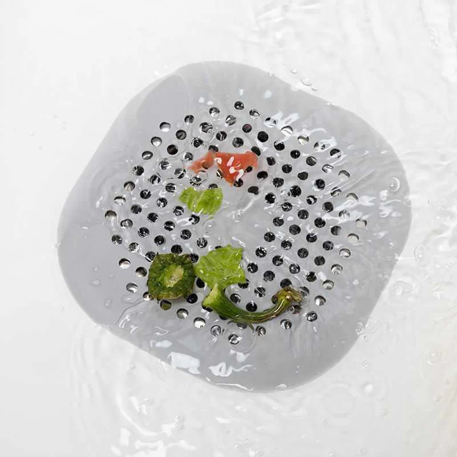 Square Silicone Floor Drain Sticker – Bathroom Hair Filter & Sewer Drain Cover, Non-Slip Floor Drain Mat
