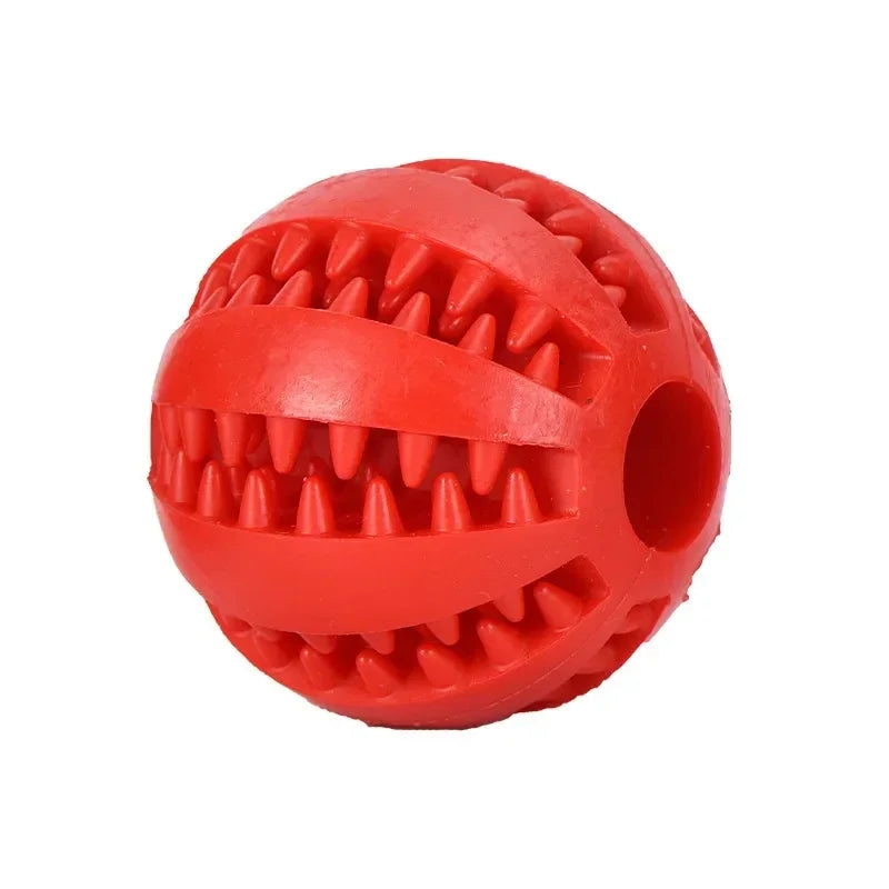 Dog Ball Toy for Small Dogs – Interactive Chew & Tooth Cleaning Rubber Ball