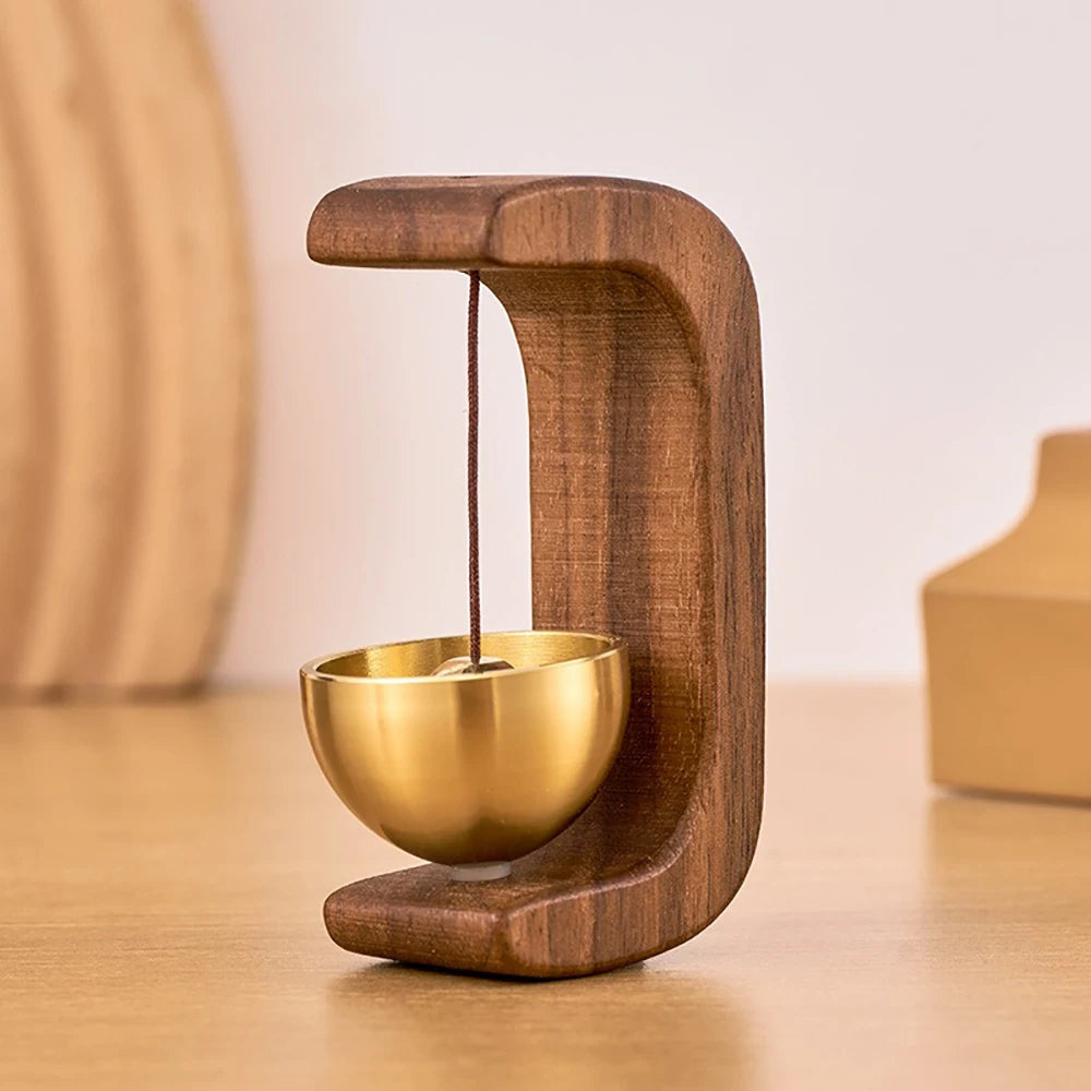 Wireless Doorbell with Wooden Wind Chimes – Decorative Entrance Bell for Home Opening & Decoration