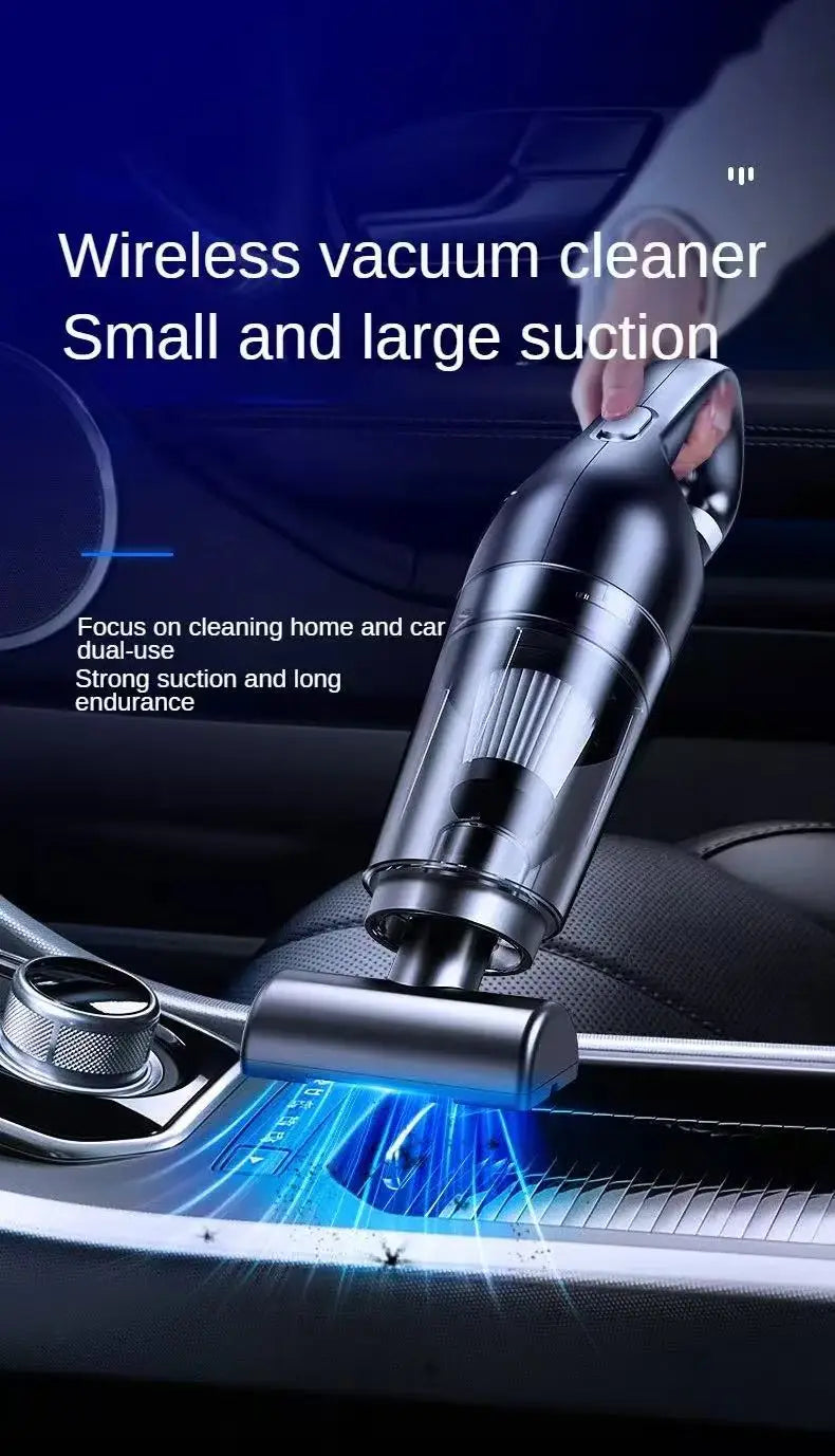 Handheld Rechargeable Vacuum Cleaner – Portable Wireless Dust Catcher for Home & Car, Dual Purpose 10000PA Suction