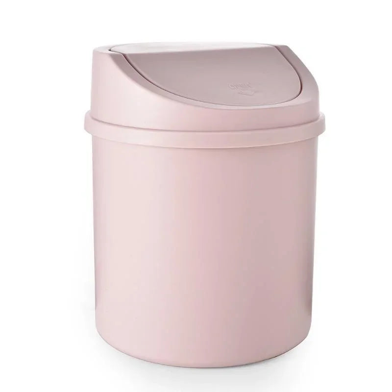 Mini Desktop Bin with Cover – Small Trash Can for Bedroom, Office Desk & Workspace Organization