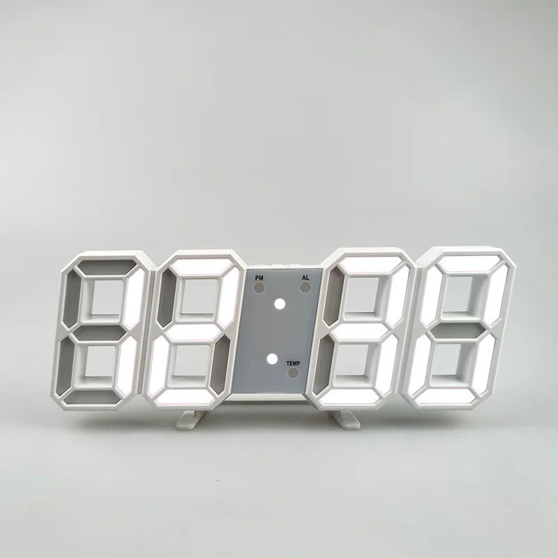 3D LED Digital Alarm Clock – Table & Wall Clock with Time, Date & Temperature Display for Home, Kitchen & Office