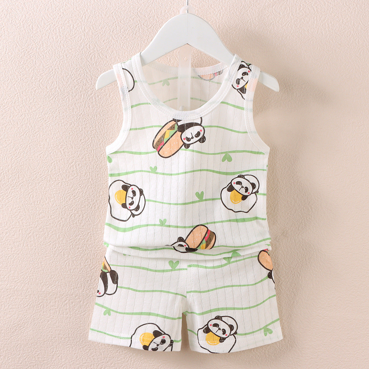 Fashion Children's Sleeveless Vest Shorts Set