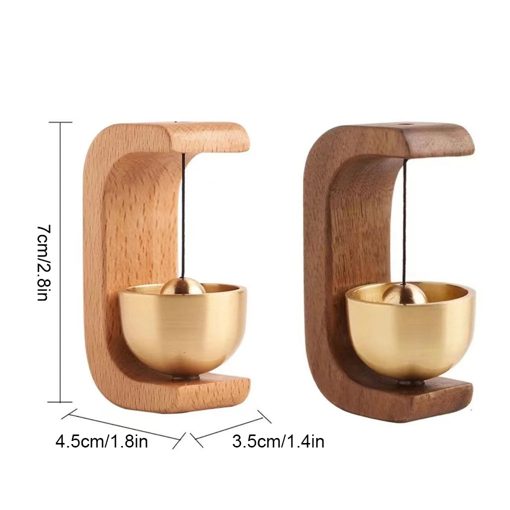 Wireless Doorbell with Wooden Wind Chimes – Decorative Entrance Bell for Home Opening & Decoration