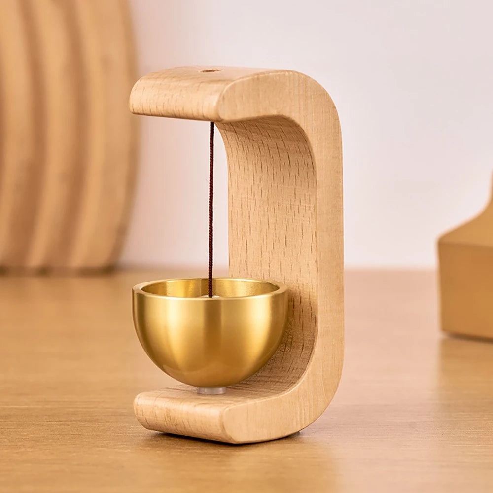 Wireless Doorbell with Wooden Wind Chimes – Decorative Entrance Bell for Home Opening & Decoration