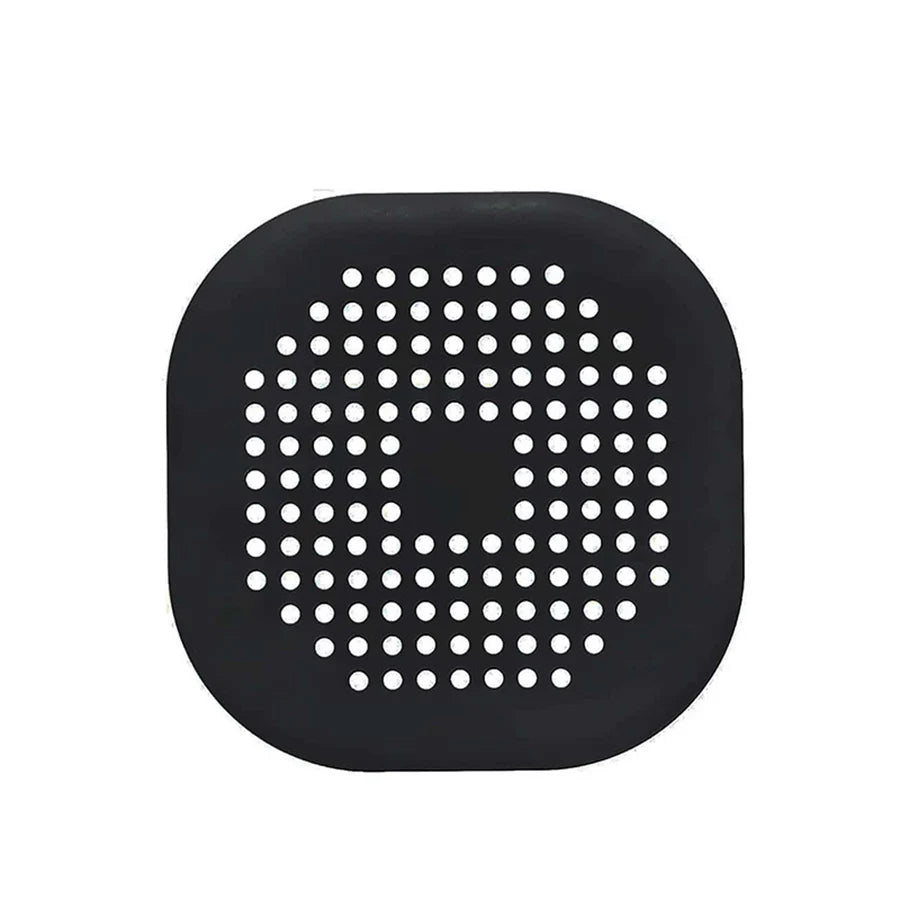 Square Silicone Floor Drain Sticker – Bathroom Hair Filter & Sewer Drain Cover, Non-Slip Floor Drain Mat
