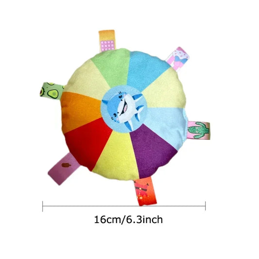Funny Rainbow Plush Flying Saucer Dog Toy – Interactive Outdoor Chew & Training Disc