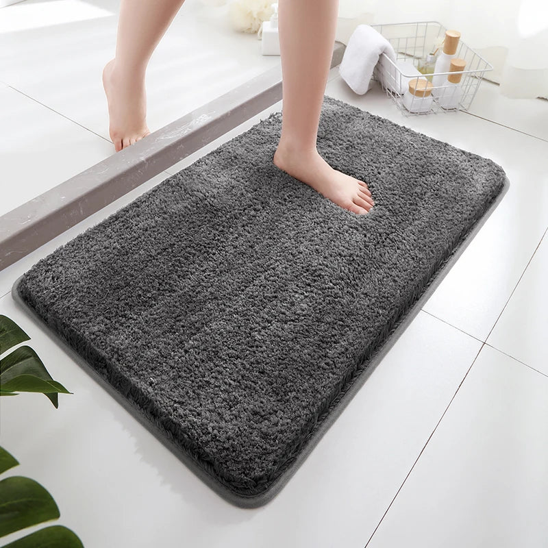 Ultra-Soft Plush Floor Mat – Non-Slip Water-Absorbent Rug for Bathroom, Bedroom & Living Room