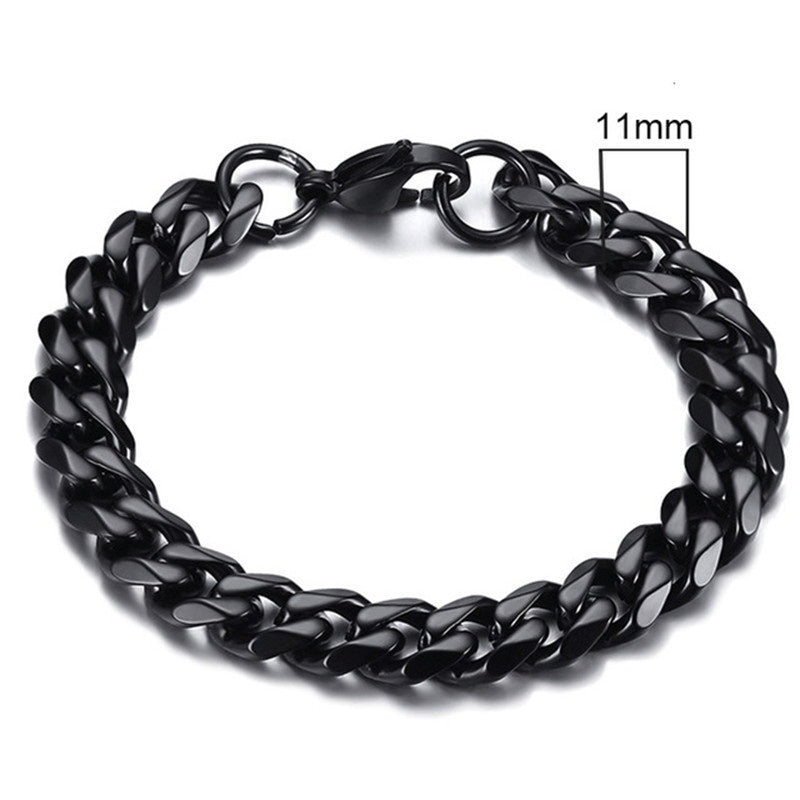 Gold Cuban Link Chain Six-sided Bracelet