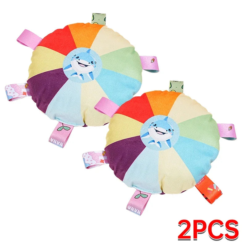 Funny Rainbow Plush Flying Saucer Dog Toy – Interactive Outdoor Chew & Training Disc