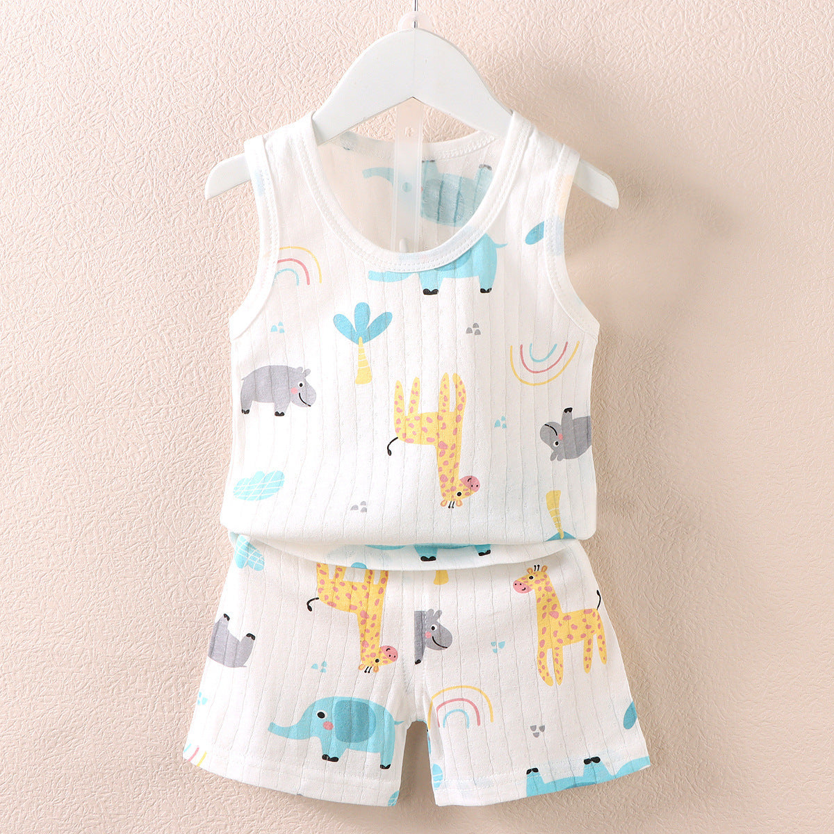 Fashion Children's Sleeveless Vest Shorts Set