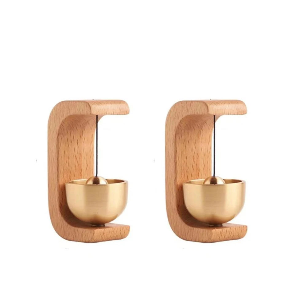 Wireless Doorbell with Wooden Wind Chimes – Decorative Entrance Bell for Home Opening & Decoration