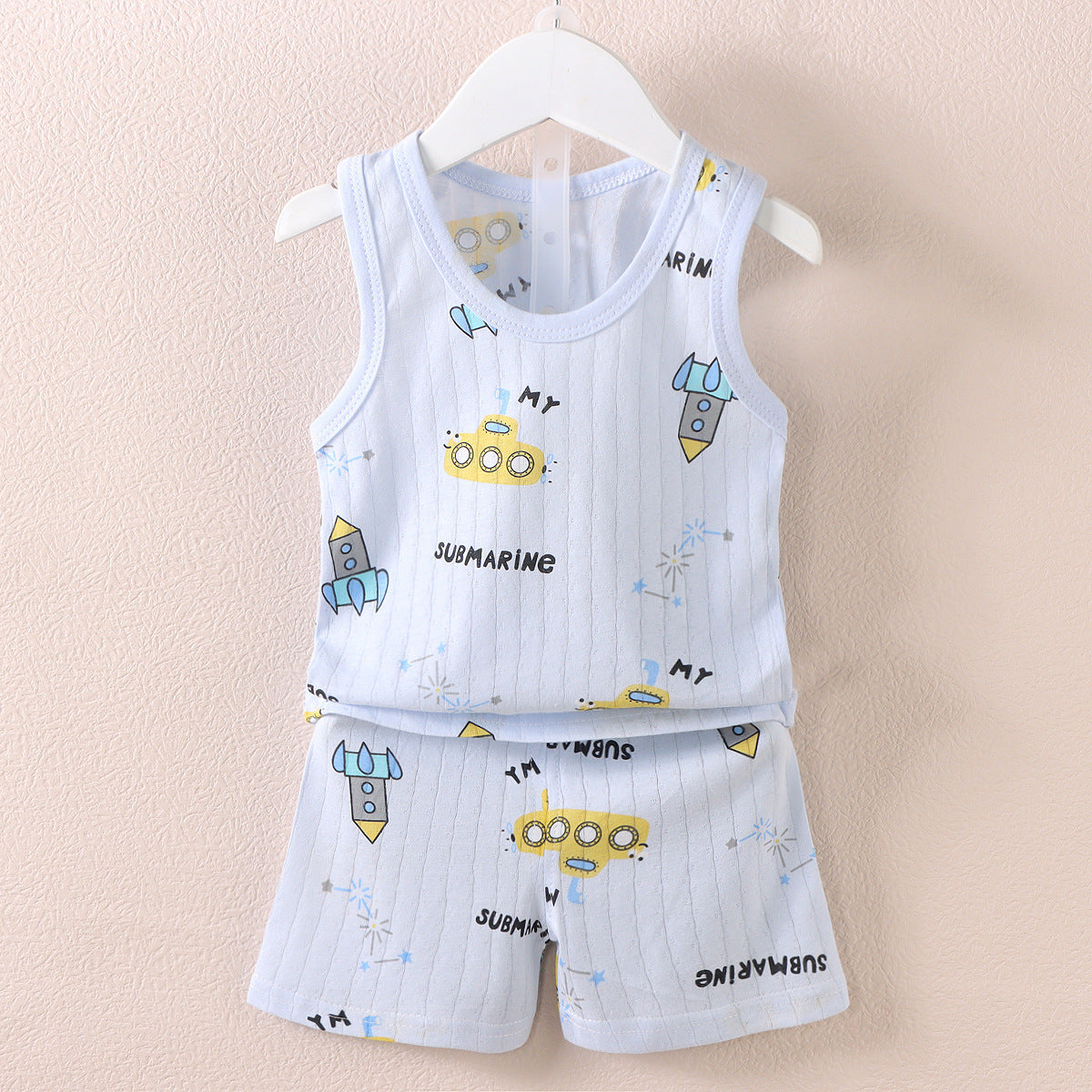 Fashion Children's Sleeveless Vest Shorts Set
