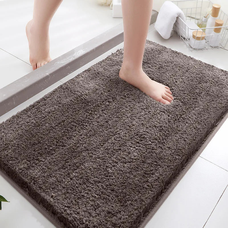 Ultra-Soft Plush Floor Mat – Non-Slip Water-Absorbent Rug for Bathroom, Bedroom & Living Room