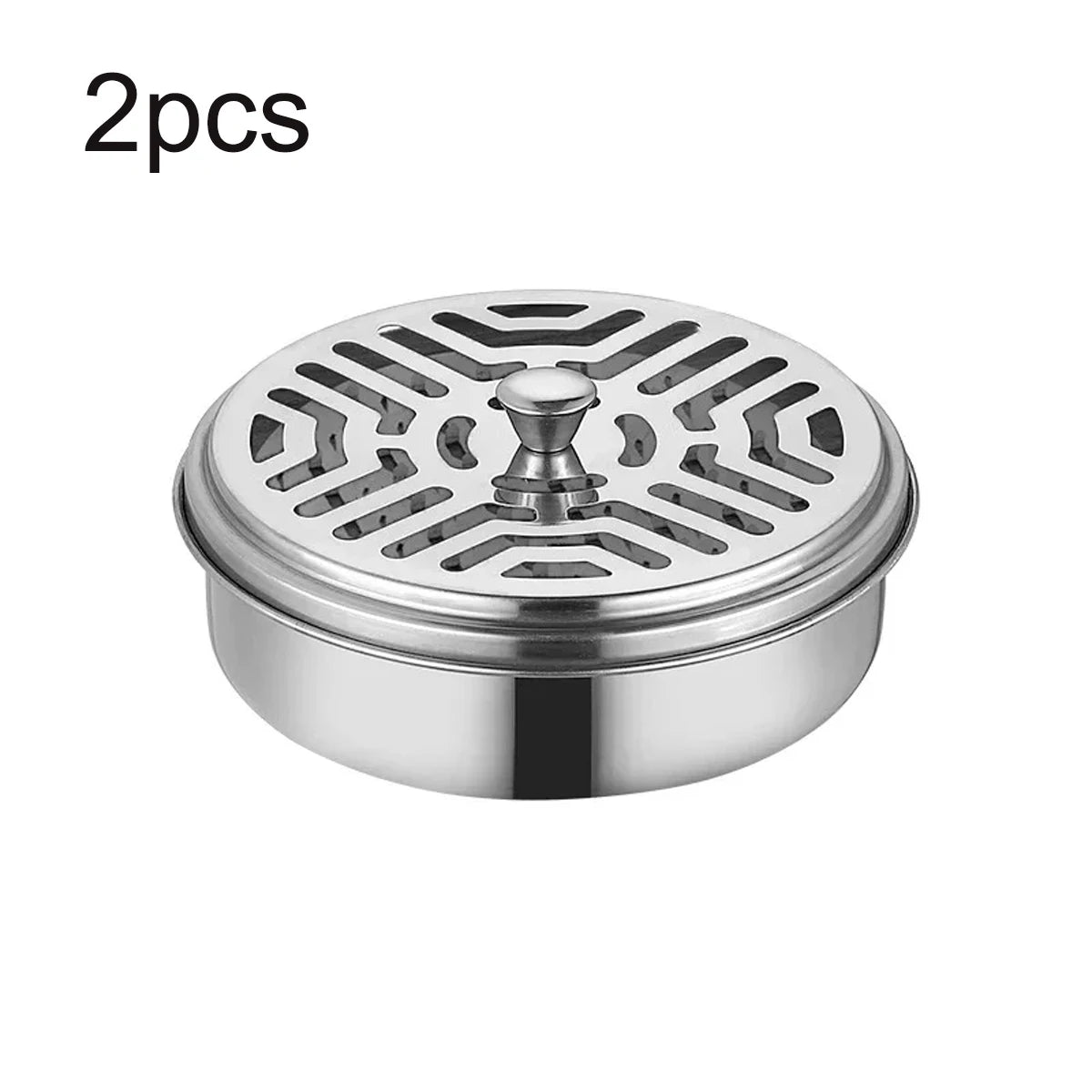 Stainless Steel Mosquito Coil Tray with Cover – Large Portable Mosquito Coil Holder for Home, Office & Camping