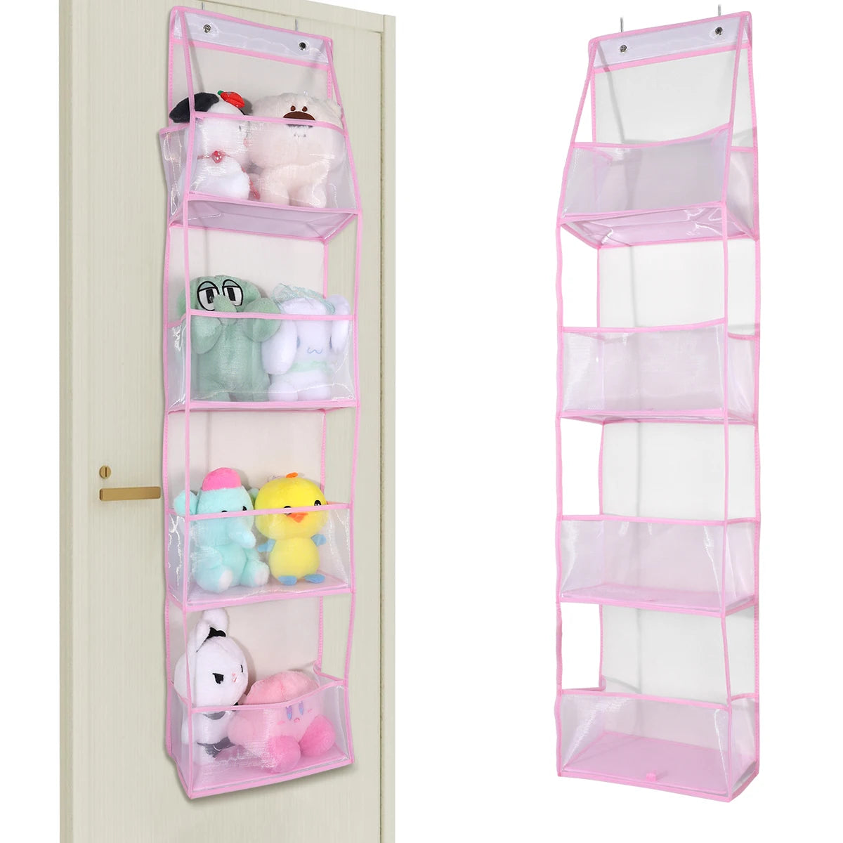 4/6 Layer Over-the-Door Hanging Organizer – Wall Storage for Bathroom, Closet, Nursery, or Bedroom