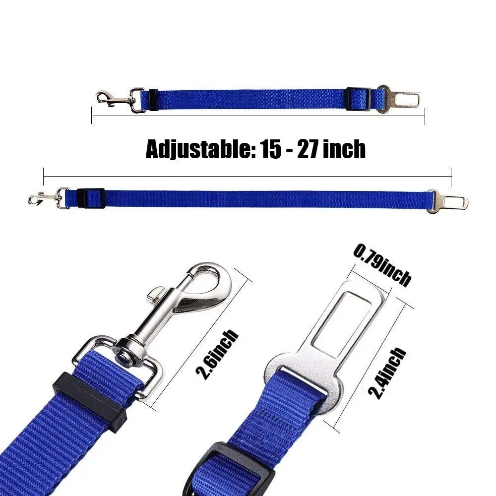 Pet Dog & Cat Car Seat Belt & Safety Harness – Travel Protector with Breakaway Dog Leash
