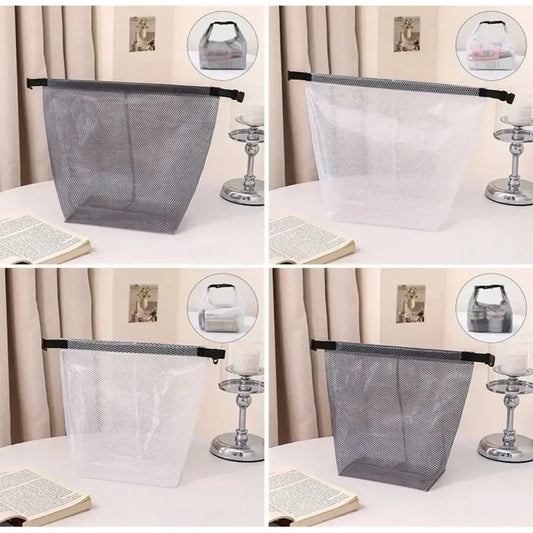 Mesh Storage Bag, Fitness Clothing, Swimming Bathroom, Large Capacity Drawstring, Men's And Women's Outdoor Toiletries Bag
